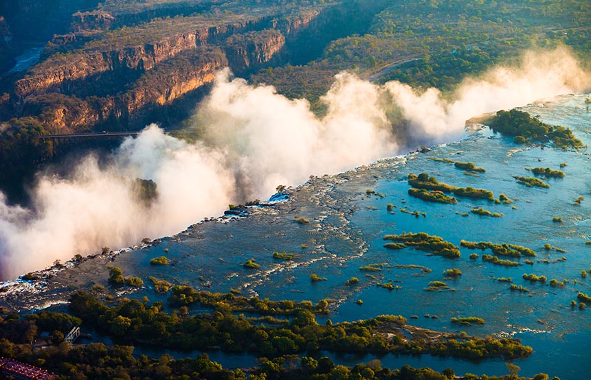 Victoria Falls from above, Zimbabwe